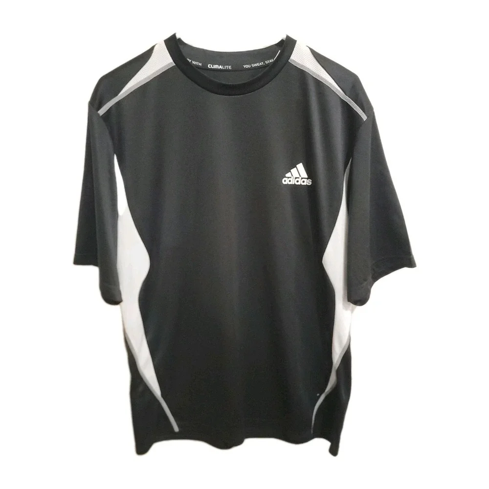 Adidas F50 Men's Large Black White Climalite Training Jersey Soccer Shirt L